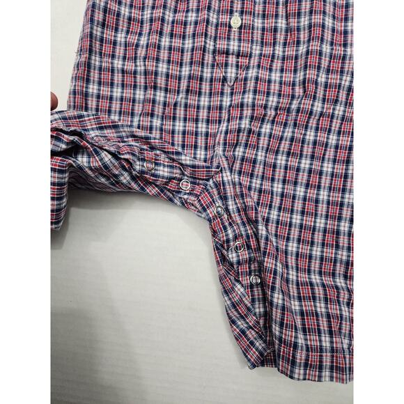 ralph lauren baby boy 9 months romper Long Sleeve Logo Red Plaid - Picture 5 of 6